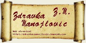 Zdravka Manojlović vizit kartica